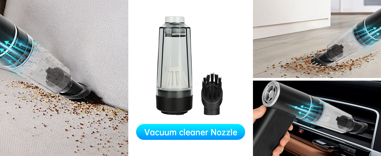 HERBYD 2-в-1 Електричний Пилосос-Обдув 180000 об/хв з Акумулятором 8000mAh та Цифровим Дисплеєм для Комп'ютера, Клавіатури, Дому та Автомобіля