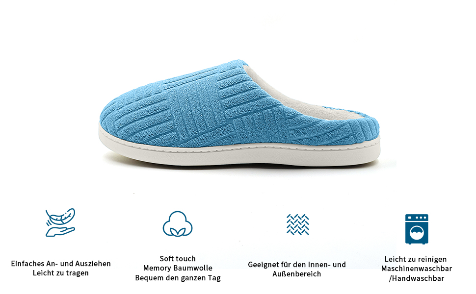 Зручні домашні тапочки з меморі-піною з бавовни для жінок, 38/39 EU, колір кава