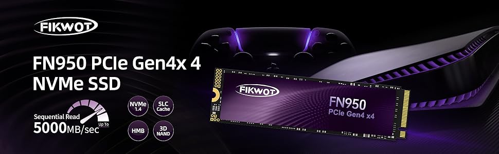 SSD накопичувач 2TB PCIe Gen4 M.2 з графеновим охолодженням - 7350 MB/s, динамічний SLC кеш, для ноутбуків та ПК