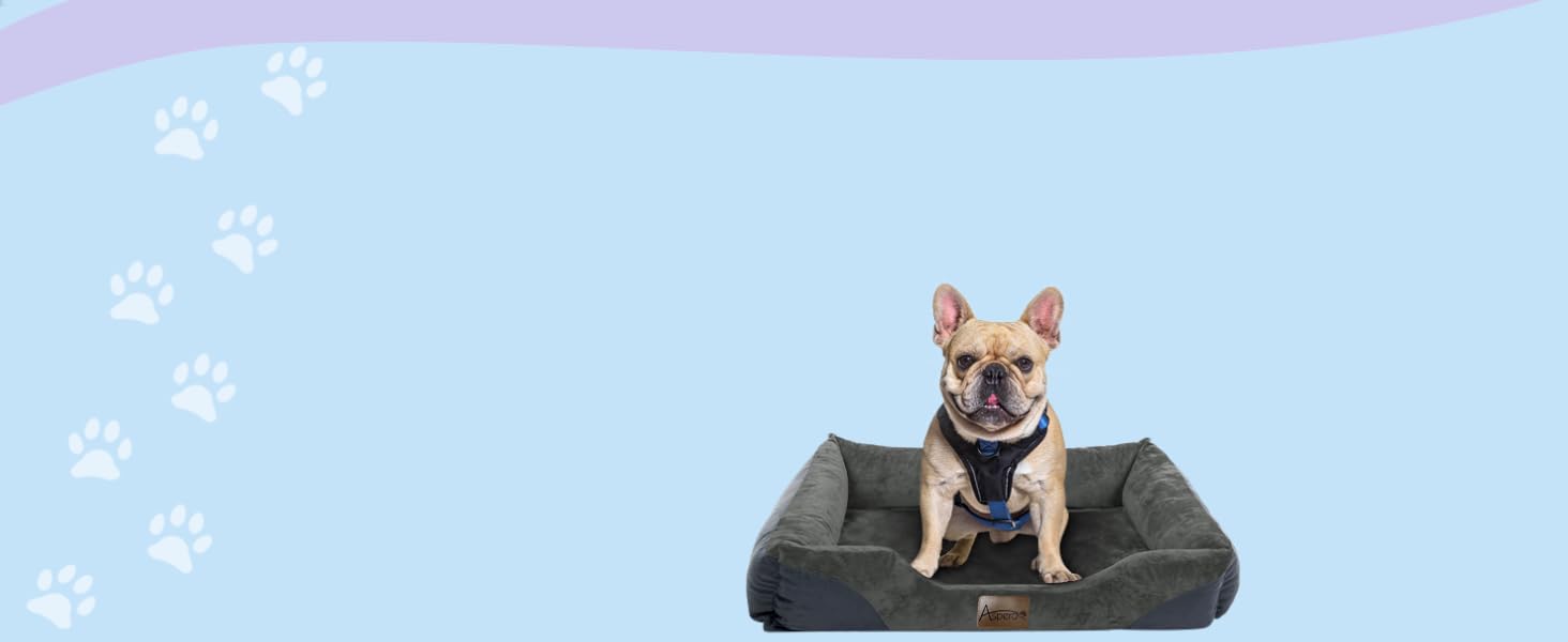 Крісло-ліжко для собак - м'яке ліжко-кошик з високим бортиком, 40x50 см, бежеве