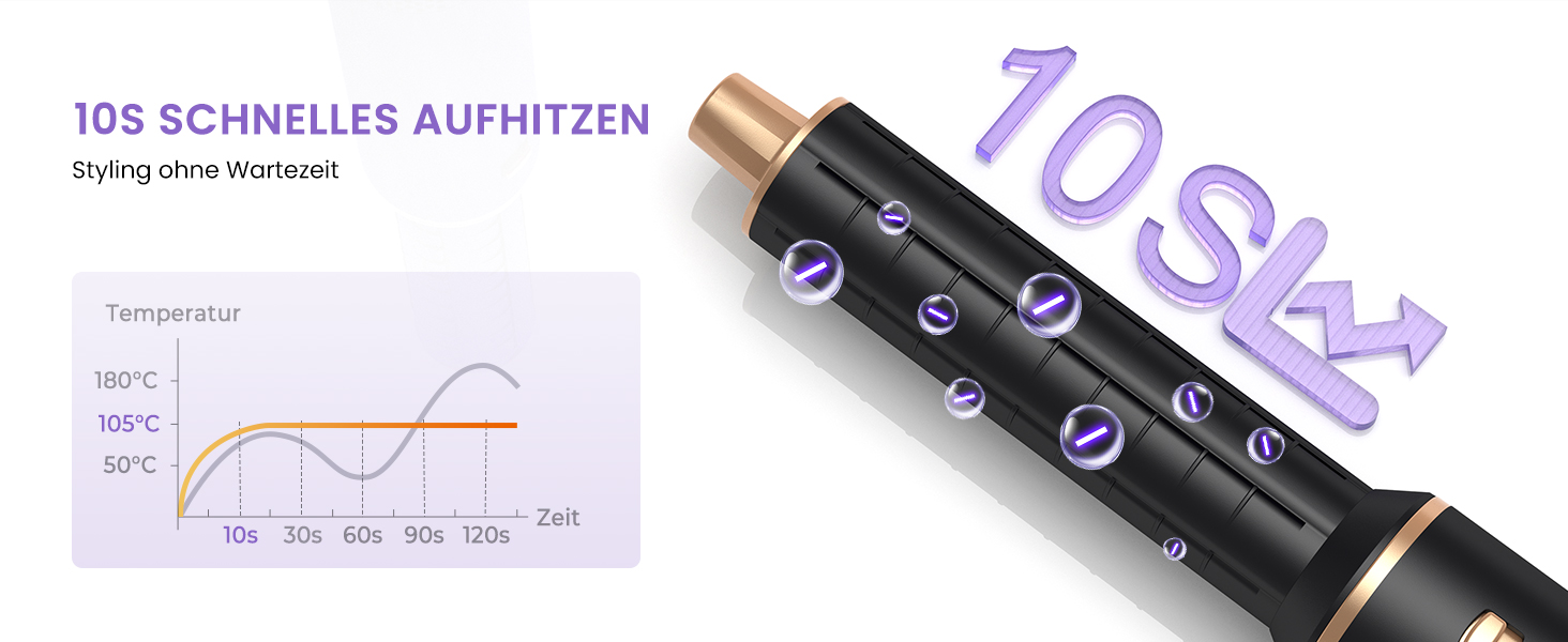 Мультистайлер для волосся 5 в 1 MogaWave Airstyler Airbrush Pro 1000W: фен-щітка, плойка та об'ємний стайлер з іонізацією, чорний