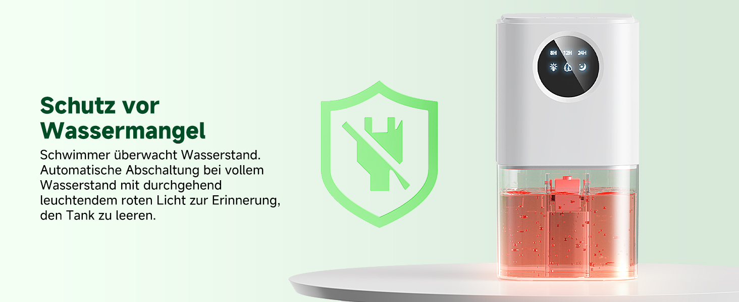 Електричний осушувач повітря 1800 мл, енергозберігаючий, для спальні та ванної кімнати, 22,5W, тихий, з режимом сну, таймером, автовимкненням (580 мл/день)