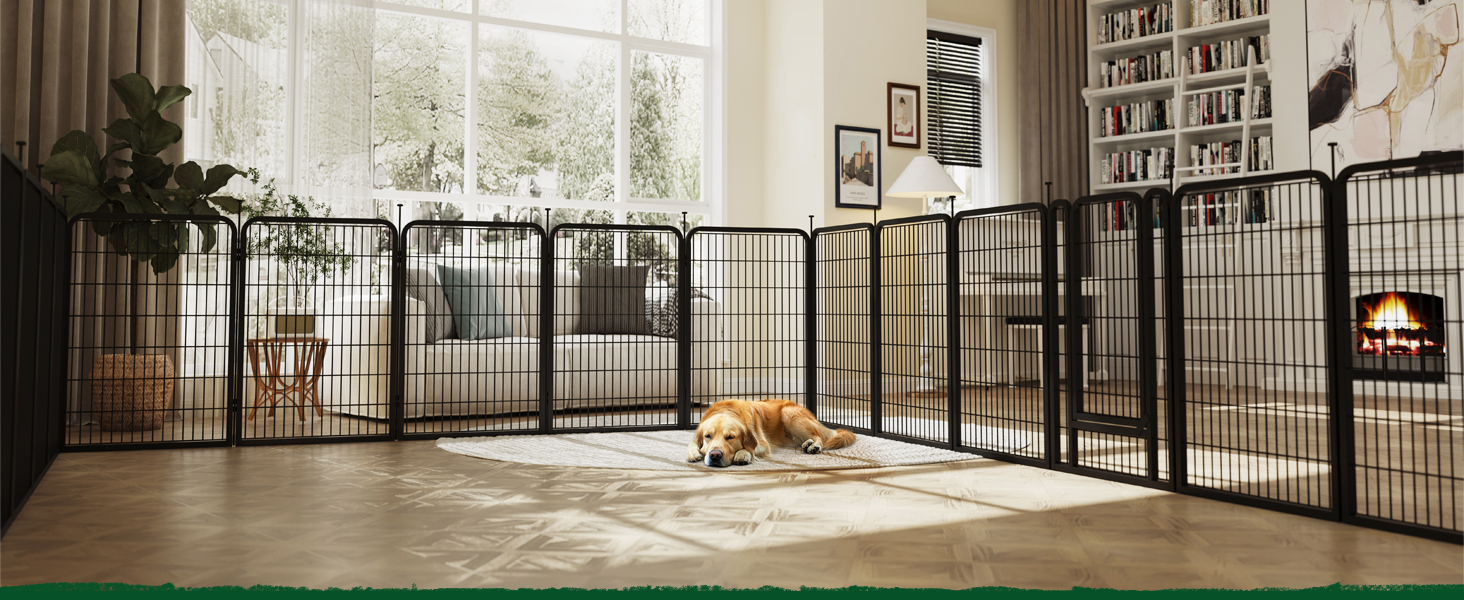 Переносний вольєр для собак Yaheetech 100 см, 16 частин, з 2 дверцятами, для дому та саду, без інструментів