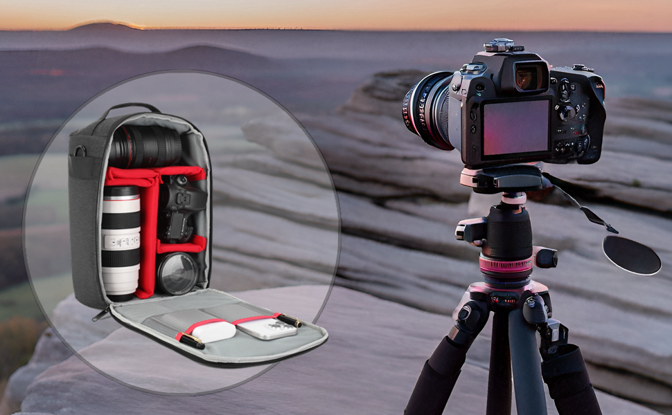 Сумка для фотоапарата G-raphy Type-A з перегородками для DSLR/SLR, об'єктивів та спалахів - сіра
