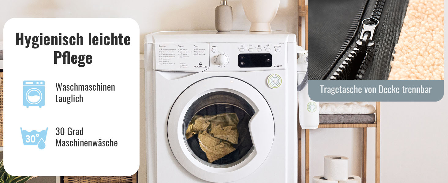 Килимок для собак Achilles Reisedecke, м'який, з імітацією овечої вовни, 100x70 см, чорний, для подорожей, з сумкою, можна прати