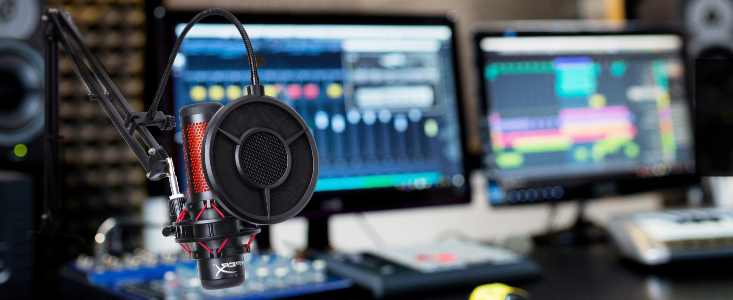 Кріплення для мікрофона YOUSHARES для Razer Seiren Mini та V3 Mini - професійний тримач з вітрозахистом, підставка для геймінгу, стрімінгу та подкастингу (універсальний поп-фільтр)