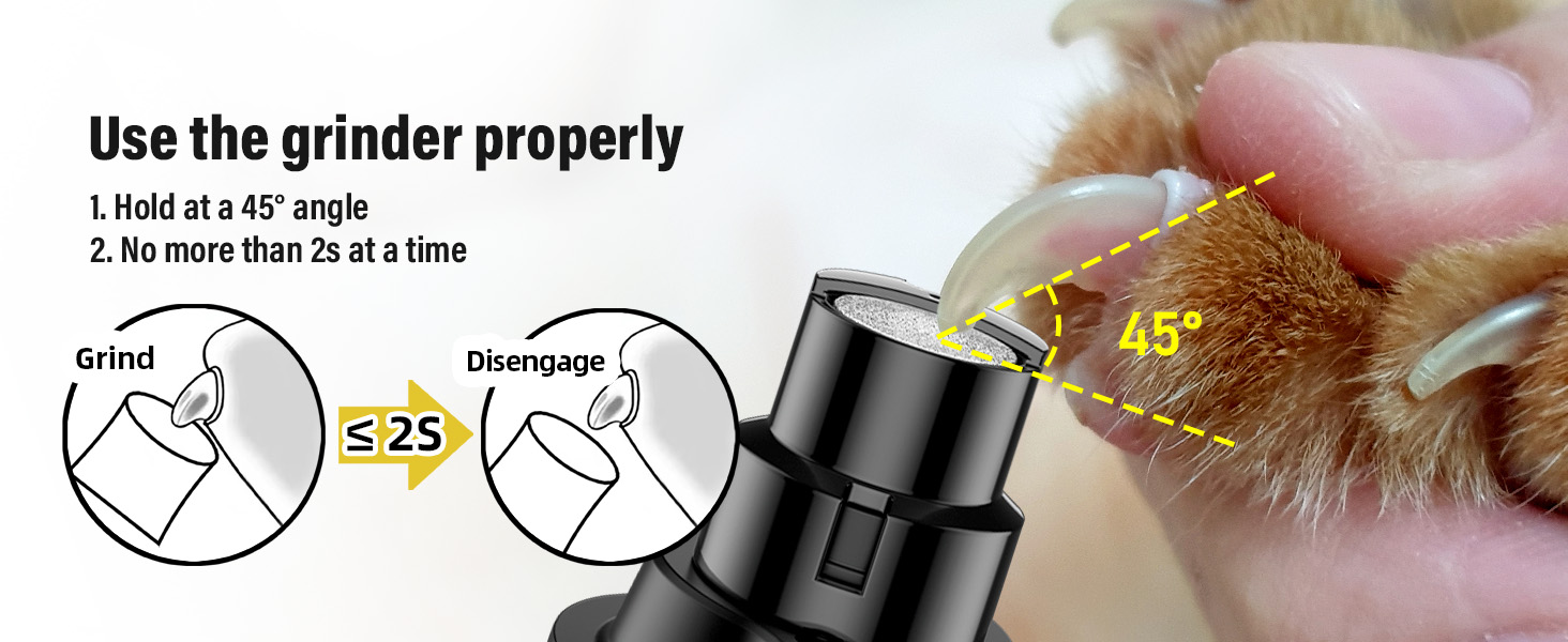 Шліфувальник кігтів для собак Casfuy Smarter Krallenschleifer 6-ступінчатий – 50% потужніший, з 2 LED-лампами, тихий, акумуляторний, для собак та котів великих, середніх та малих порід, білий