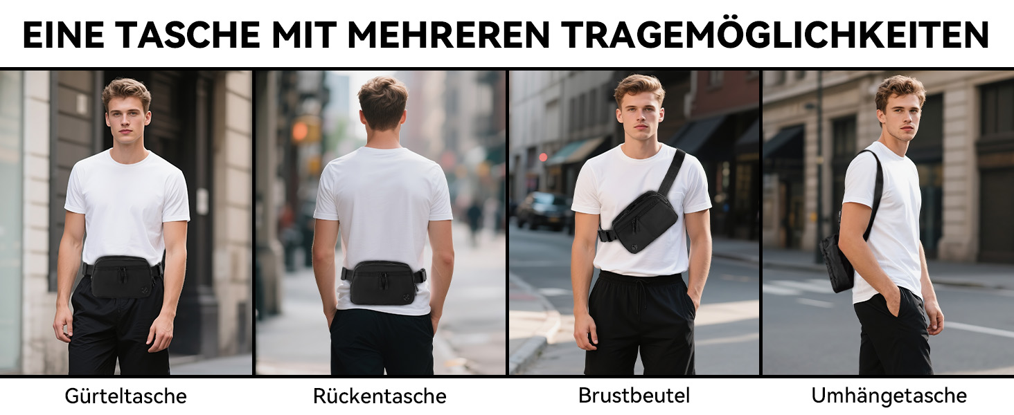 Гірчатка Mokze Bauchtasche 2L - Стильна поясна сумка для чоловіків та жінок, водонепроникна, для бігу, їзди на велосипеді, подорожей, Marineblau (Морський блакитний)