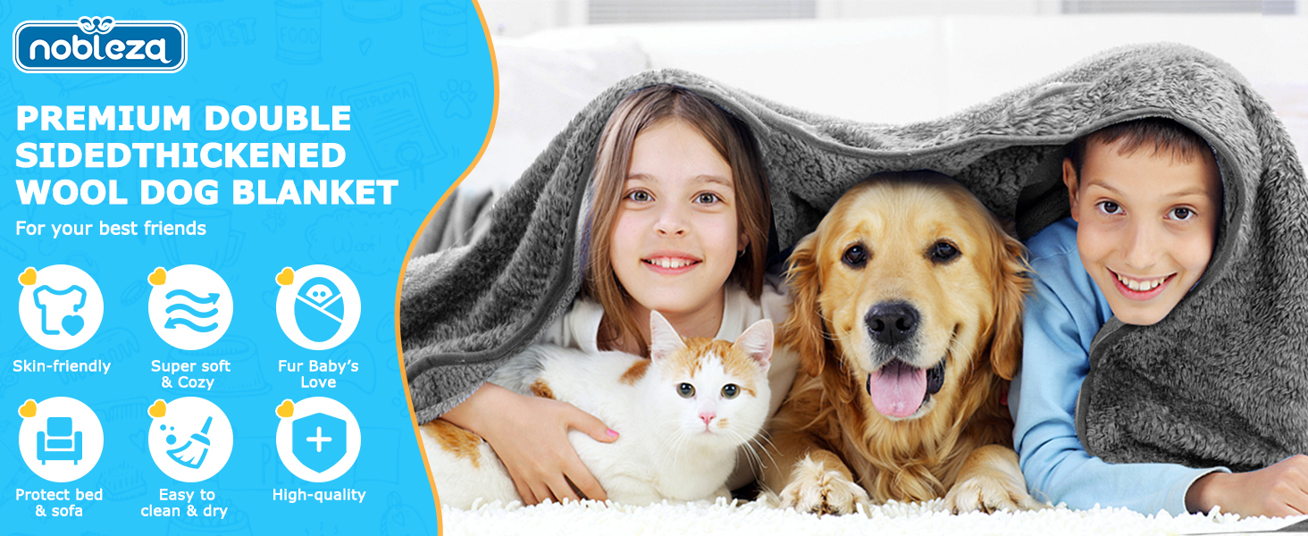 Плед для собак та котів Nobleza: м'який флісовий плед, 100x80 см, 2 шт. (темно-сірий та світло-сірий)