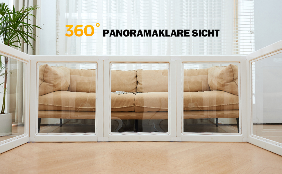 Клітка для цуценят Klarer Acrylplastik: простір для ігор для собак, котів та кроликів, легка збірка, 60 см, 8 шт.