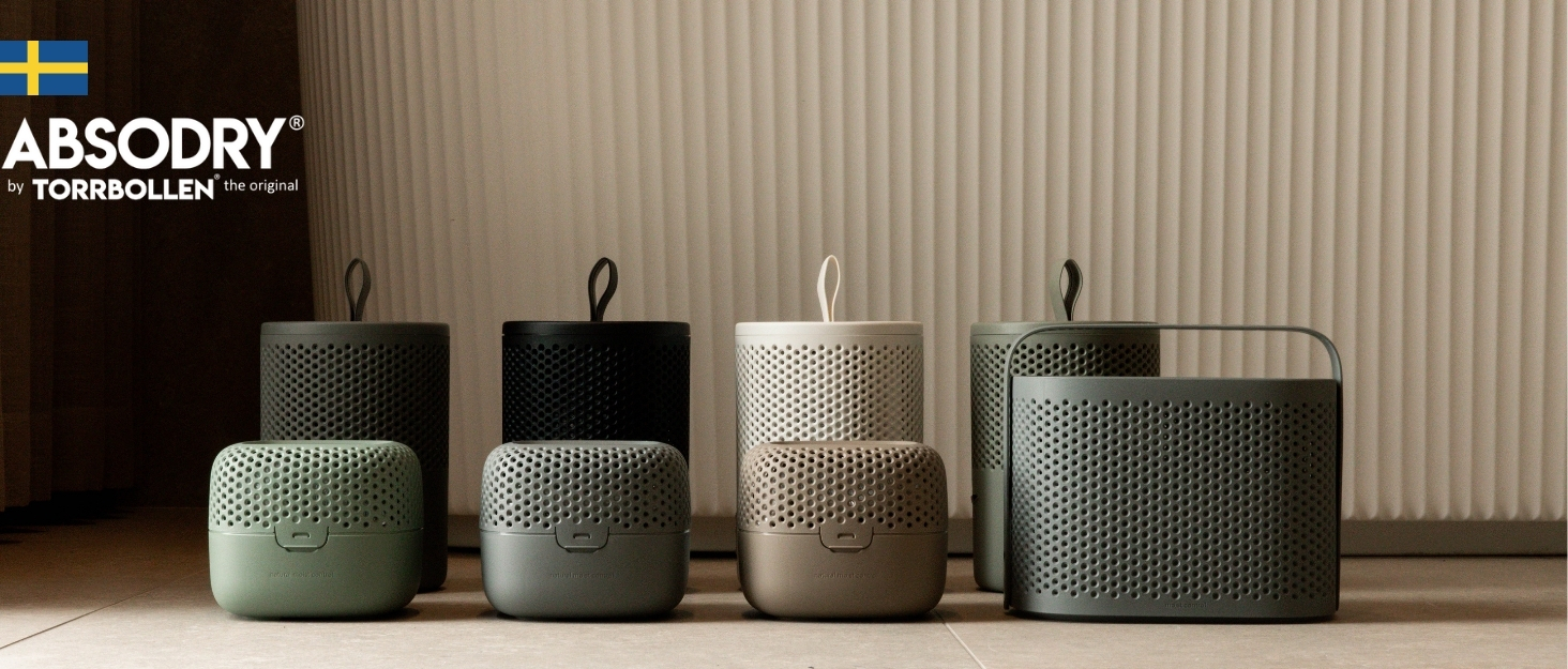 Безструменевий осушувач повітря AbsoDry до 25 м² - з поповнюваним пакетом - з переробленого пластику - для вітальні, ванної кімнати, підвалу - осушувач для квартири