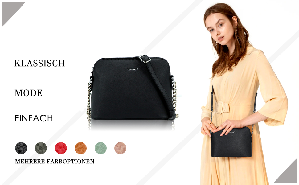 Сумка жіноча TANTOMI через плече: елегантна чорна крос-боді сумка на ланцюжку для вечірок