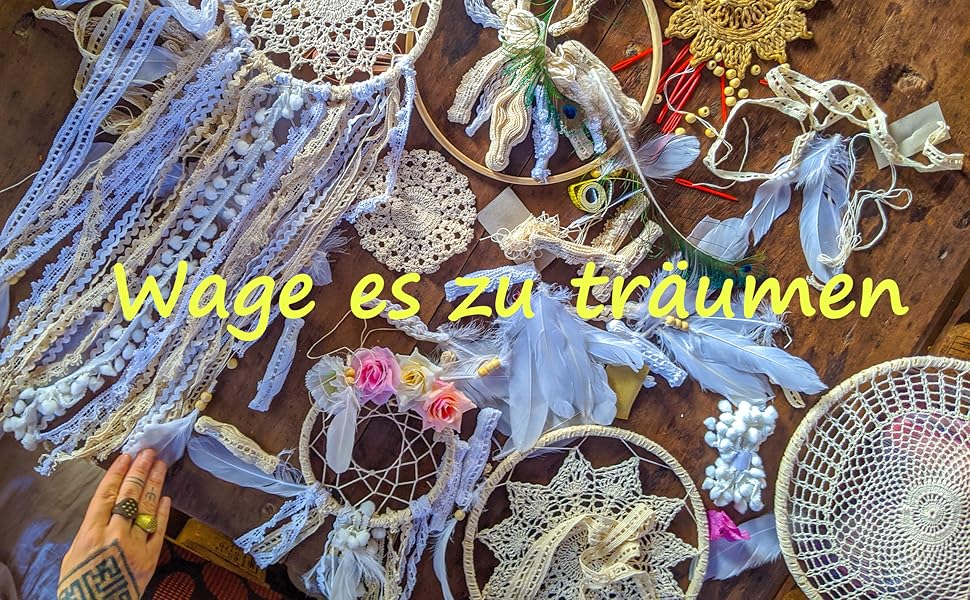 Набір для створення ловця снів Mandala Life Art з LED гірляндою, 2 шт. – натуральні матеріали, творчий комплект для виготовлення богемного настінного декору