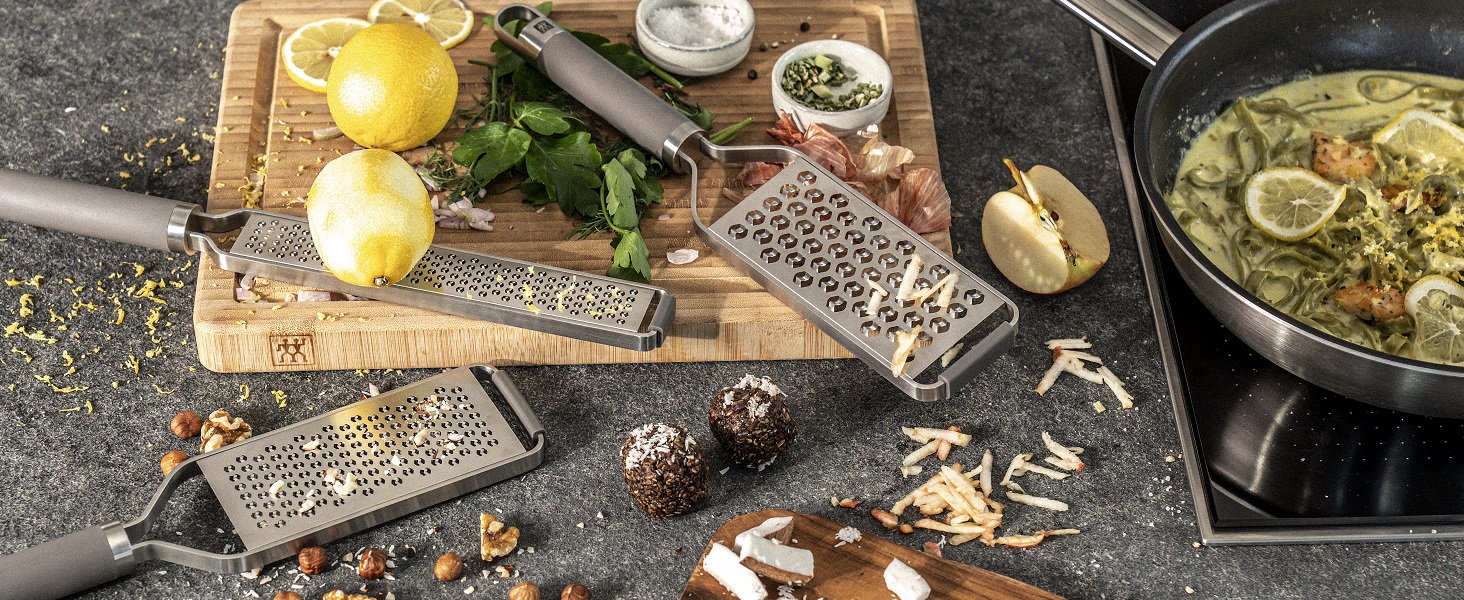 Терка-цестра ZWILLING Pro 38 см, нержавіюча сталь, ергономічна ручка, сіра