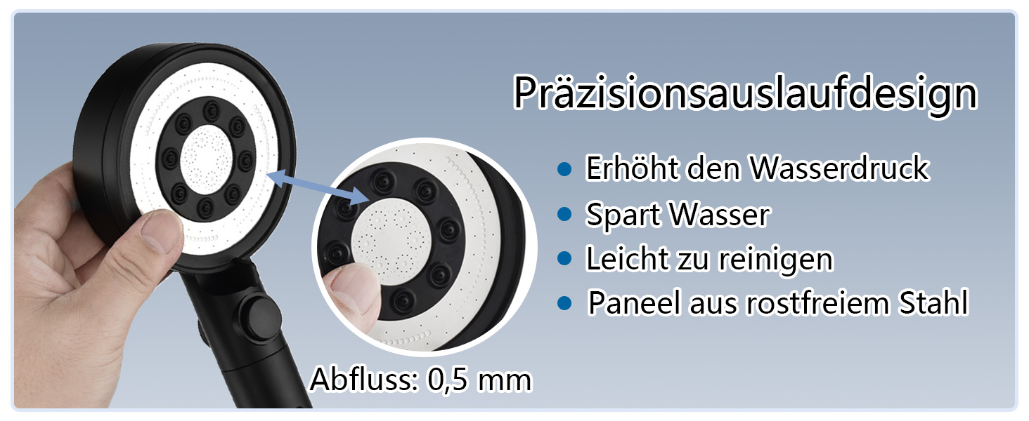 Фільтр для душу Nafall, душова лійка з фільтром, 5 режимів, економна водозбірна лійка для важкої води, видаляє важкі метали, хлор, бактерії, хром, чорний, 4 фільтри