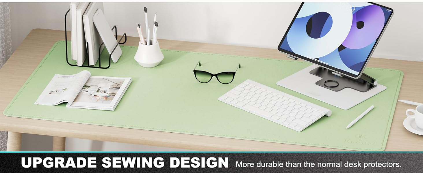 Підкладка для столу K Knodel 80x40 см, PVC-шкіра, вологостійка, чорна | для офісу