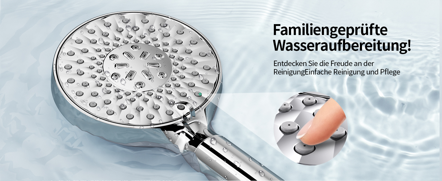 Душова лійка SR SUN RISE з фільтром, набір для душу з шлангом та фільтрами, ручна душова лійка з 9 функціями, 4 фільтри, високий тиск для жорсткої води, видаляє залишковий хлор, важкі метали, бактерії, 4-картриджний комбінований фільтр Gold