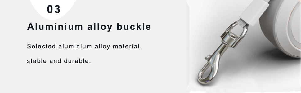 Висувна поводок для собак Marchul, 5 м, для собак до 30 кг, поводок без перекручування 360°, міцний нейлоновий трос, висувний поводок, гальмо однією рукою, пауза, блокування, білий та сірий