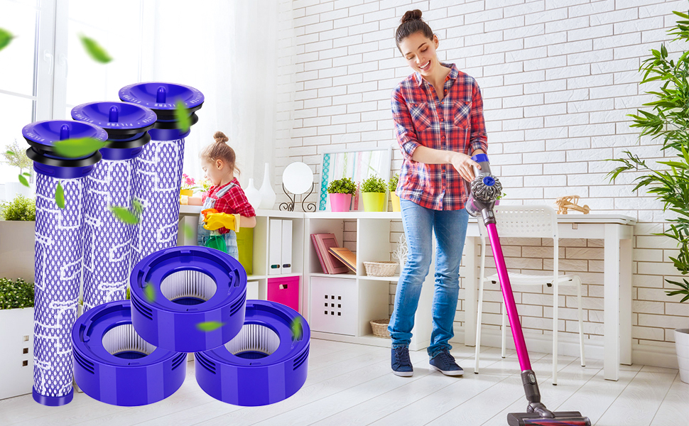 Фільтри для пилососа Dyson 3 шт. Замінники для Dyson V15, SV14, SV17, SV22 Detect Animal Absolute Extra Pro Torque Drive, #970013-02 (V7, V8)