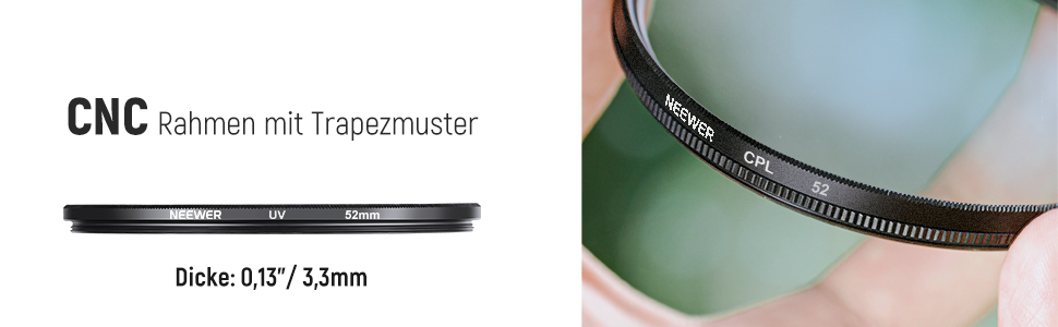 Набір об'єктивів NEEWER 52mm: ширококутний, телеоб'єктив, макро, ND-фільтри (ND2, ND4, ND8), UV, CPL, FLD для APS-C