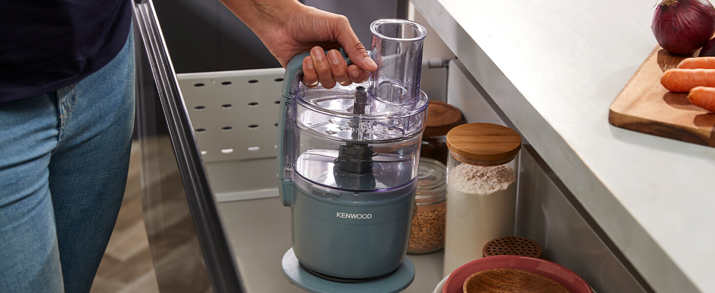 Кухонний комбайн Kenwood MultiPro Go FDP22.130GY, 900 Вт, блакитний, 1.3 л, для нарізки, натирання, подрібнення та замішування тіста