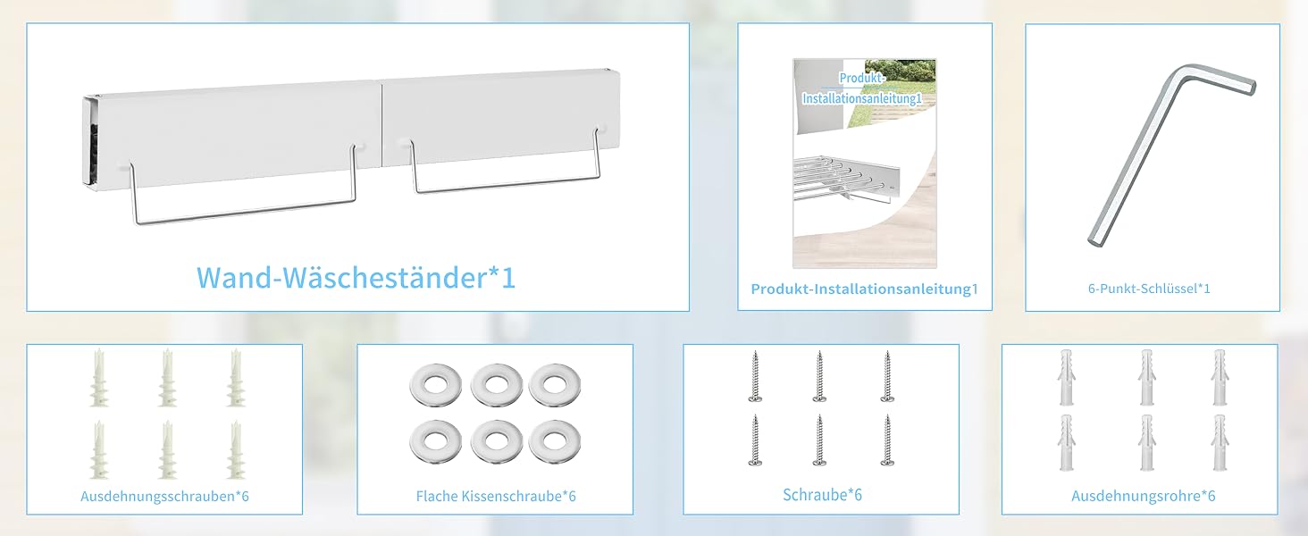 Настінний сушильник для білизни з довгими стіжками, 5 ліній сушіння, розкладний, для дому та вулиці, ванна кімната (білий, 80 см)
