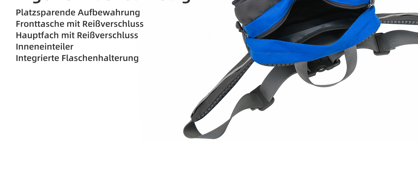 Спортивна поясна сумка-бананка з тримачем для пляшки, для собак, велоспорт, піші прогулянки, біг, поясна сумка для чоловіків та жінок, велика, блакитна