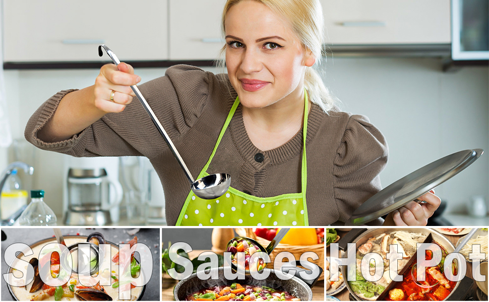 Набір кухонних аксесуарів Pleafind 4 шт. з нержавіючої сталі: половник, шумовка, лопатка, лопатка для вока