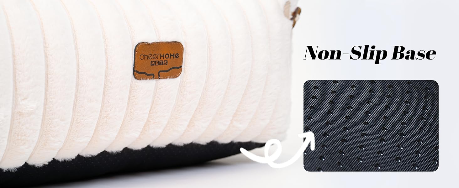 М'яке лежанка для котів та собак CheerPals – 63 x 55–66 см, знімний, миючий чохол, антиковзаюча підставка