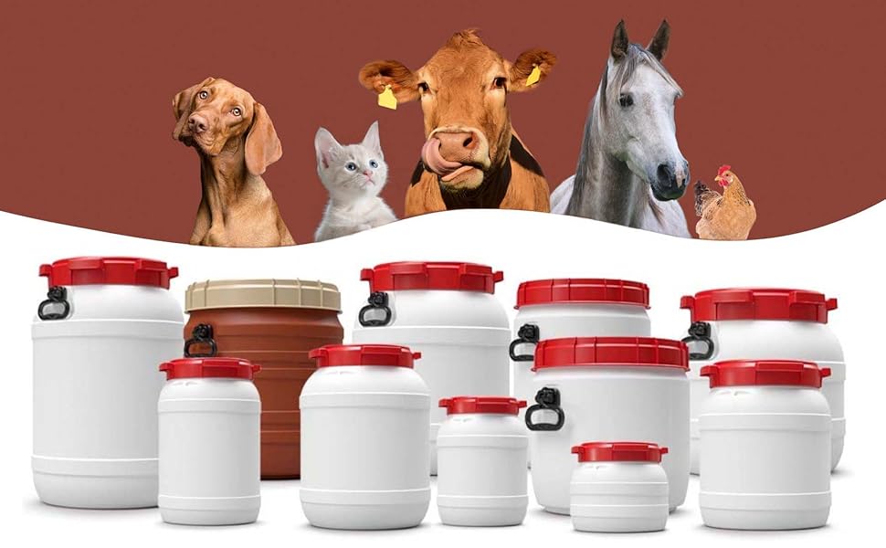 Контейнер для корму для тварин Box Fabrik з кришкою та лопаткою | 15 літрів, HDPE, преміум-якість