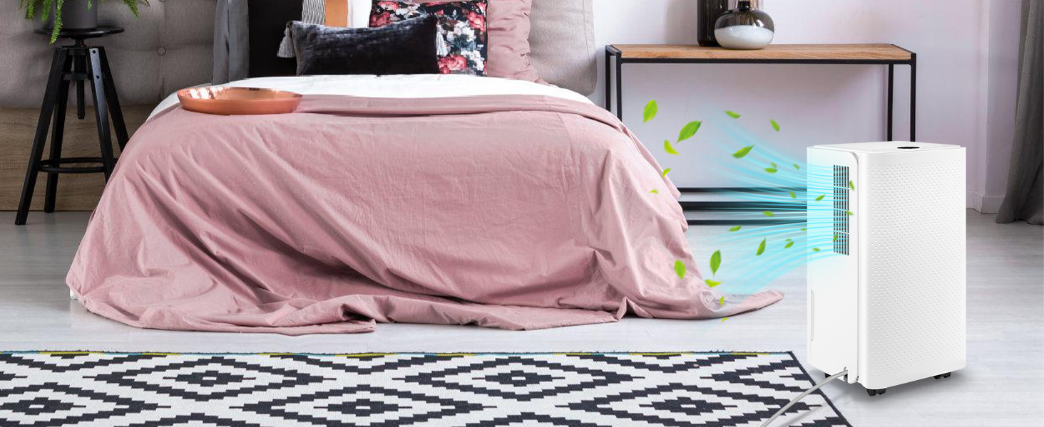 Електричний осушувач повітря Eulenke 26L для приміщень до 50м², 3 режими роботи, цифровий дисплей, резервуар 4,3L, таймер 24H, тихий осушувач для підвалу (16 л/день)