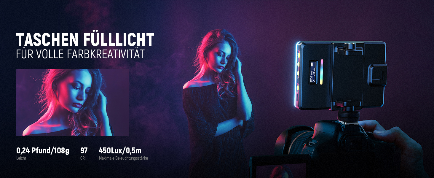 LED світло для селфі NEEWER Entry Level: clip-on, 54 LED, CRI 88, 650mAh, для iPhone, комп'ютера, вебкамери, Zoom, макіяжу