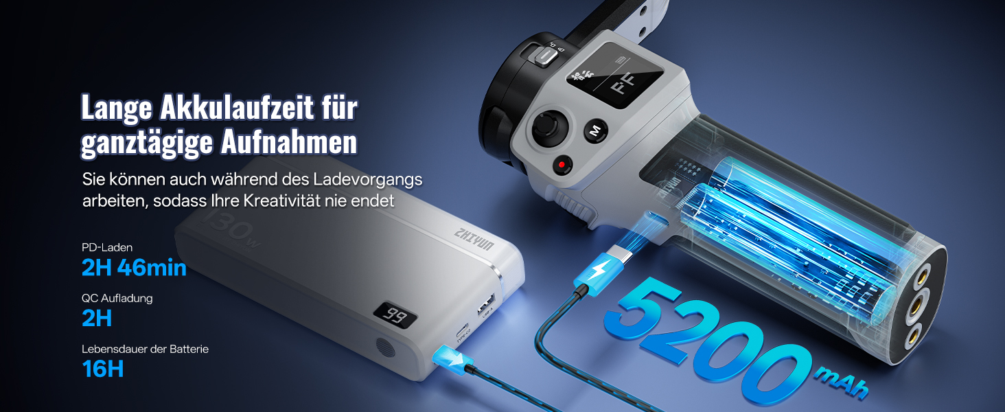 ZHIYUN Weebill 3E Gimbal - Стабілізатор для DSLR та бездзеркальних камер, 3-осьовий, 3кг вантажопідйомність, вертикальна зйомка, Bluetooth, сірий