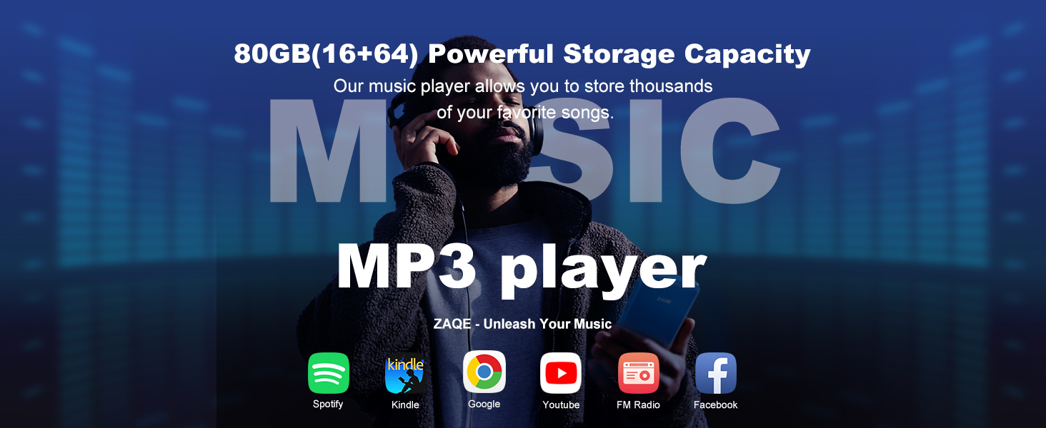 MP3 плеєр 80GB з Bluetooth та WiFi, 4.0