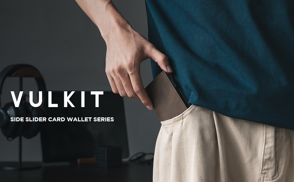 Гаманець-картхолдер VULKIT Pop-up RFID захист, шкіряний, оливково-зелений (Crazy Horse) на 11 карт та купюр