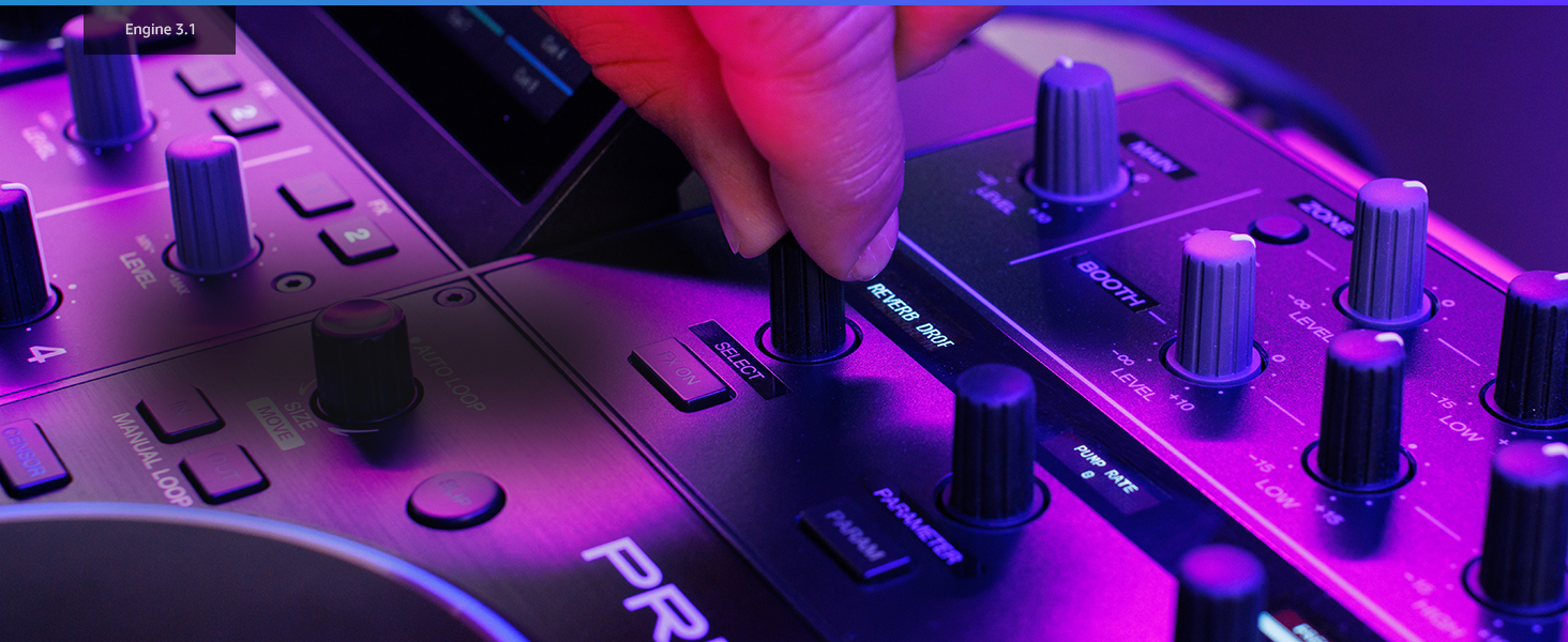 Denon DJ PRIME 4+ - DJ контролер з розділенням STEM, Wi-Fi, сенсорний екран 10.1