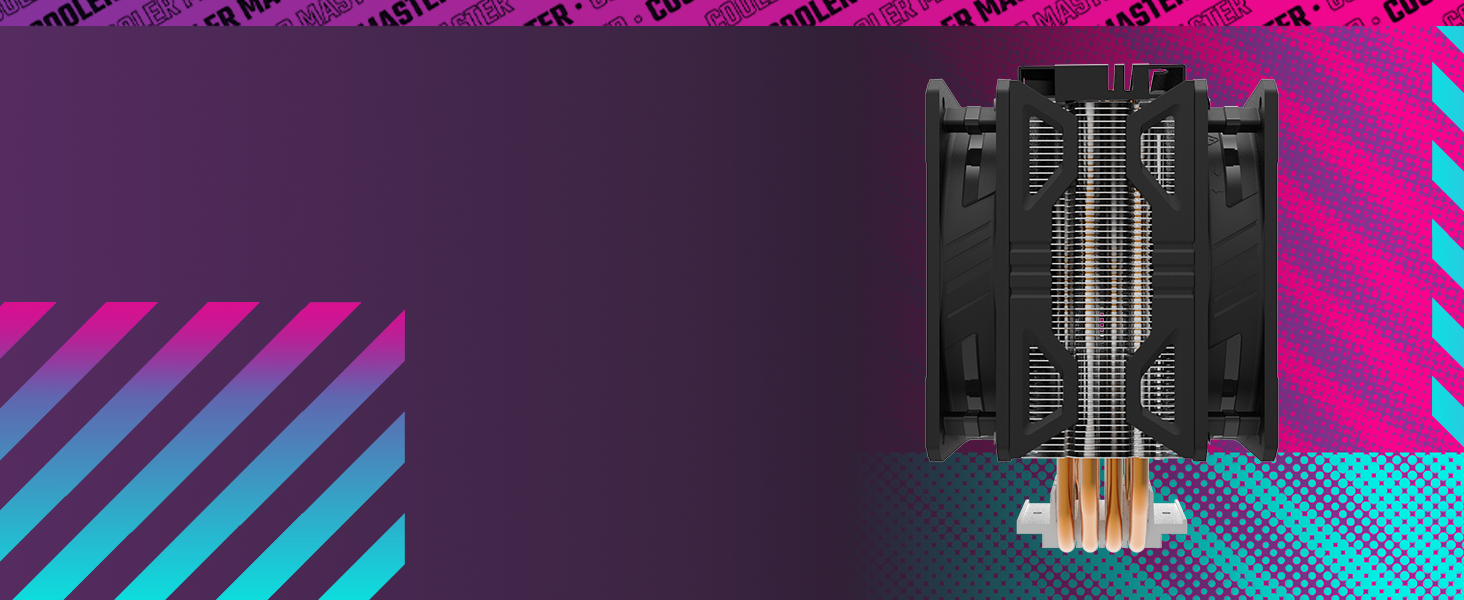 Охолоджувач CPU Cooler Master Hyper 212 LED Turbo ARGB з підтримкою LGA1700, 4 теплові трубки, RGB-вентилятор SF120R