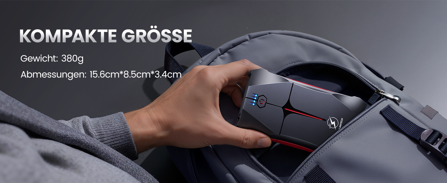 Powerbank для авто FLYLINKTECH Starthilfe 4000A: пусковий пристрій, 12V, IP67, LED, USB/USB-C