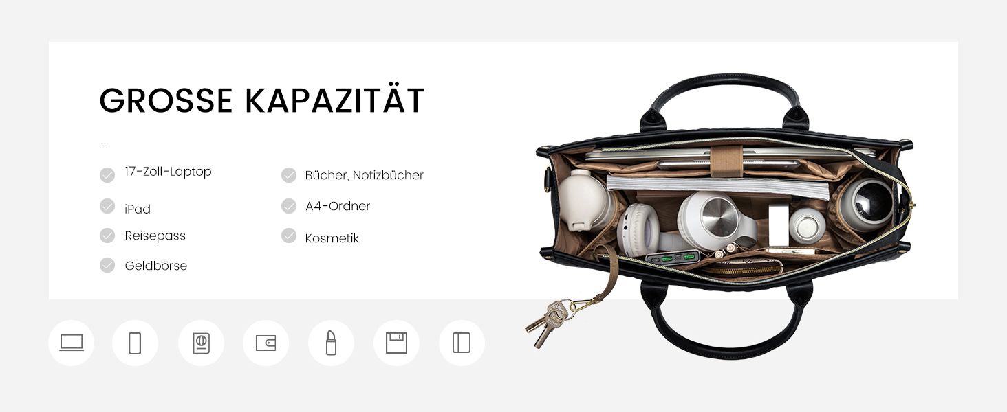 Сумка для ноутбука LOVEVOOK жіноча водонепроникна, велика сумка для роботи, навчання, офісу (17 дюймів, темно-зелена)