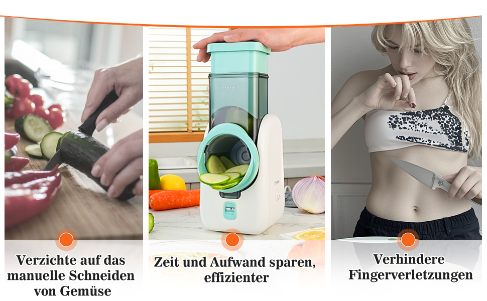 Електричний набір для нарізки овочів та фруктів 6-в-1: терка, шинковка, нарізка для овочів, фруктів, сиру та горіхів. Білий та зелений колір