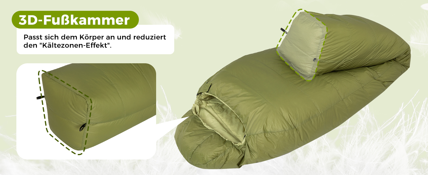 Спальний мішок ATEPA 0°C, чорний, для дорослих, 4-сезонний, водонепроникний, комфортна температура 6°C, межа 1°C, для кемпінгу та подорожей