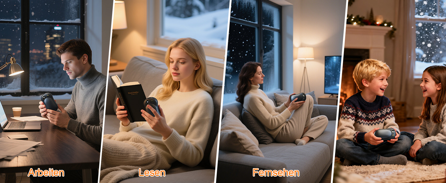 Електричні грілки для рук, 2 шт. 10000mAh з USB-C, цифровим дисплеєм, 3 режими нагріву, багаторазові для зими, подорожей та активного відпочинку