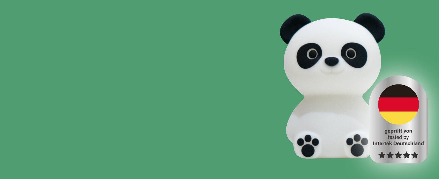MegaLight LED Night Light for Kids RGB Color Changing | Night Light Baby without Swallowing Hazards | Dimming Nursing Light with Timer | Touch USB Night Lamp for Children's Room | Paddy Panda