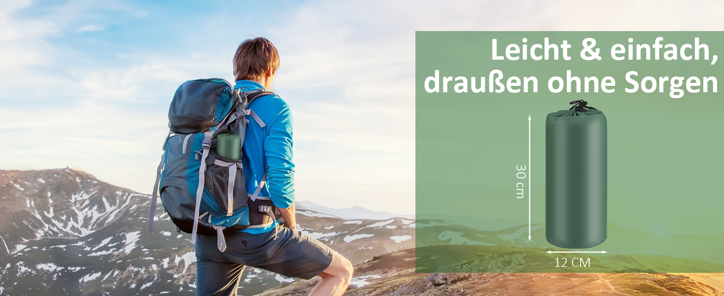 Каремат самонадувний Camping 2025, 12 см, з помпою та подушкою, міцний, ультралегкий для туризму, пляжу