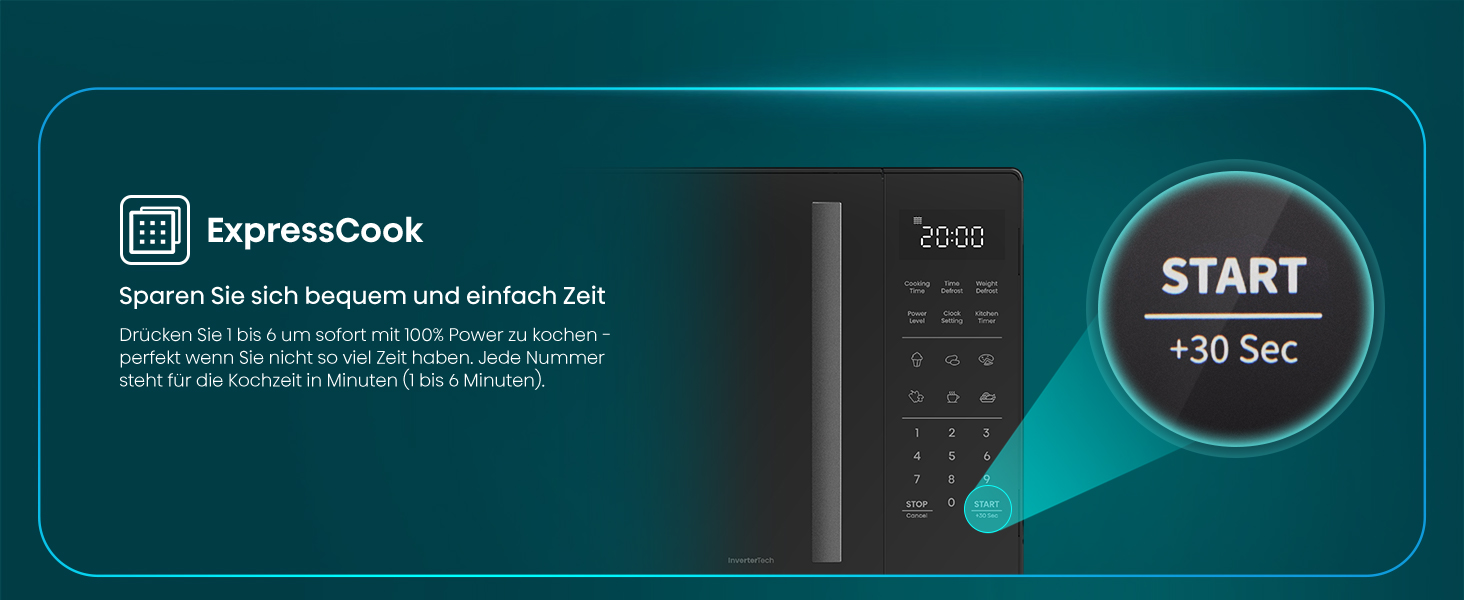 Мікрохвильова піч Hisense H20MOBS4HI 23 л з InverterTech, керамічним покриттям та цифровим керуванням