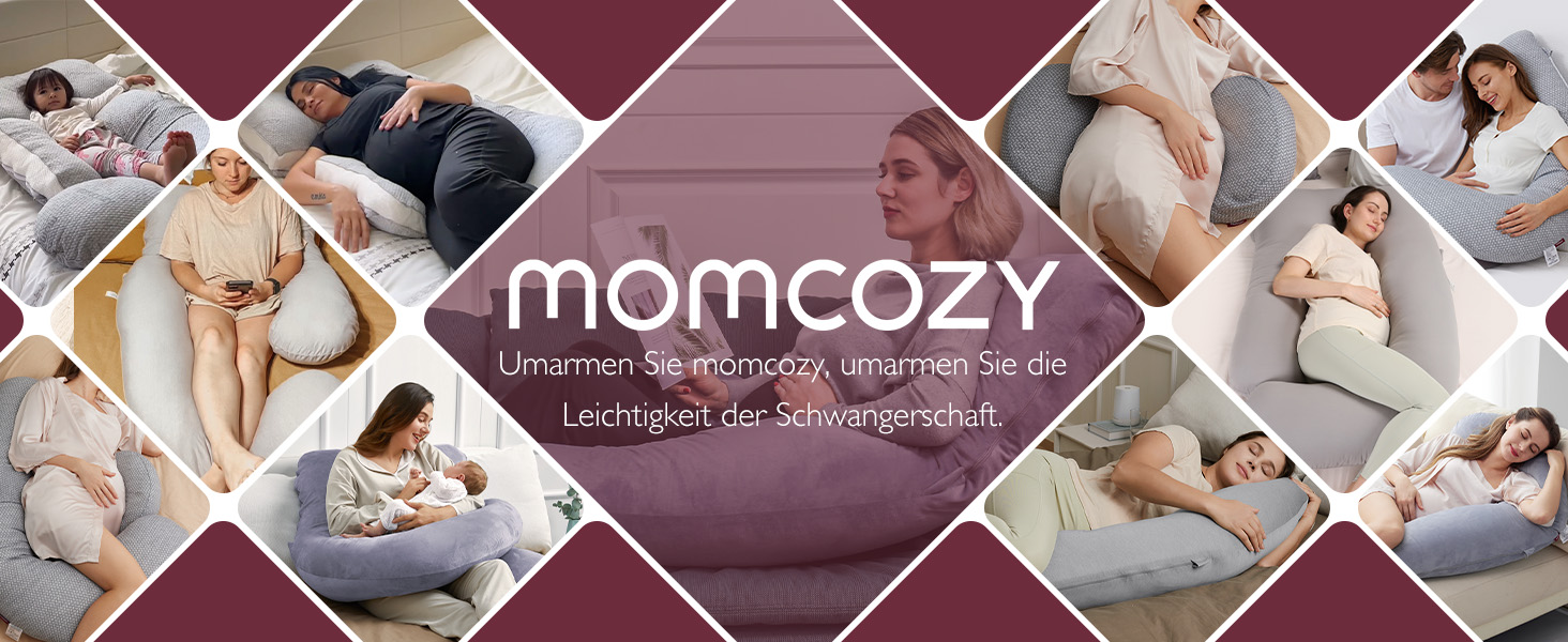 Вагітний подушка Momcozy з кристального велюру - U-подібна подушка для сну на боці (145 см) - для підтримки спини та стегон, сірий колір