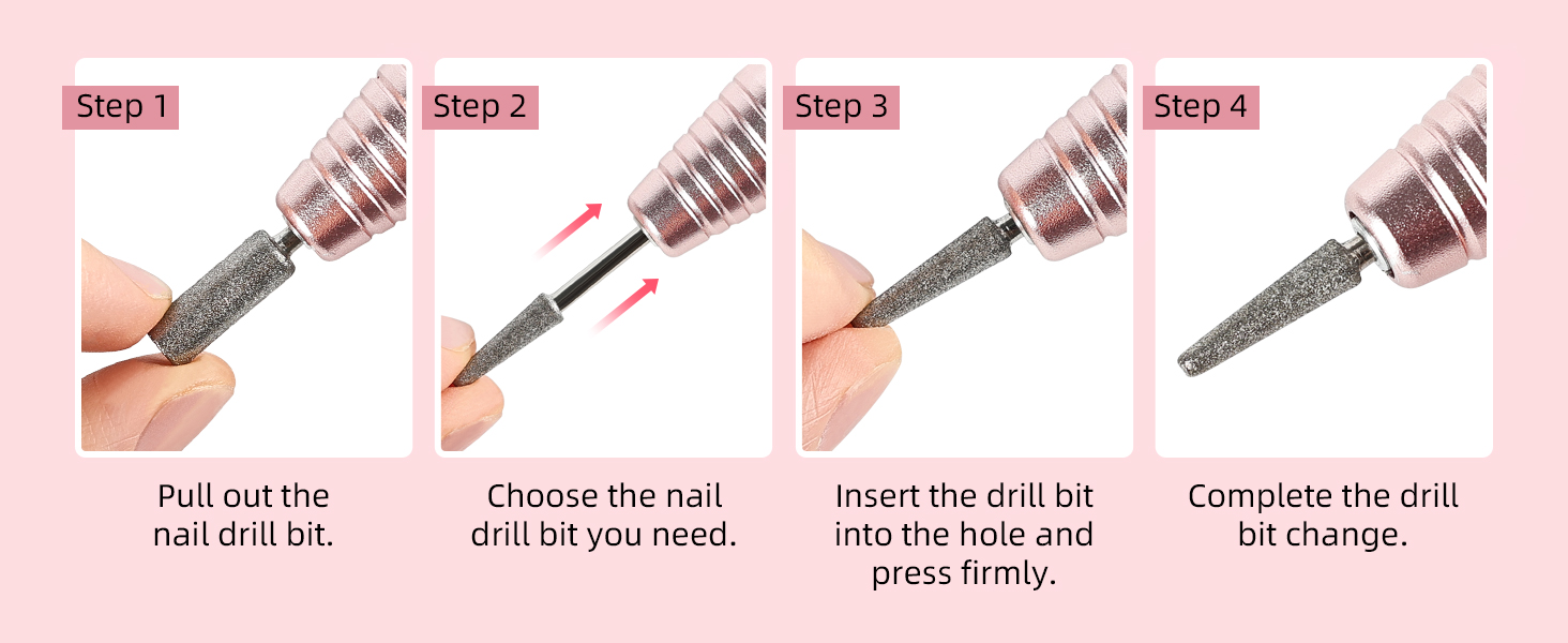 Електрична фрезер для нігтів JODSONE 6 в 1 – бездротова, 20000 об/хв, USB-зарядка, для гель-лаку, манікюрний набір з регулюванням швидкості