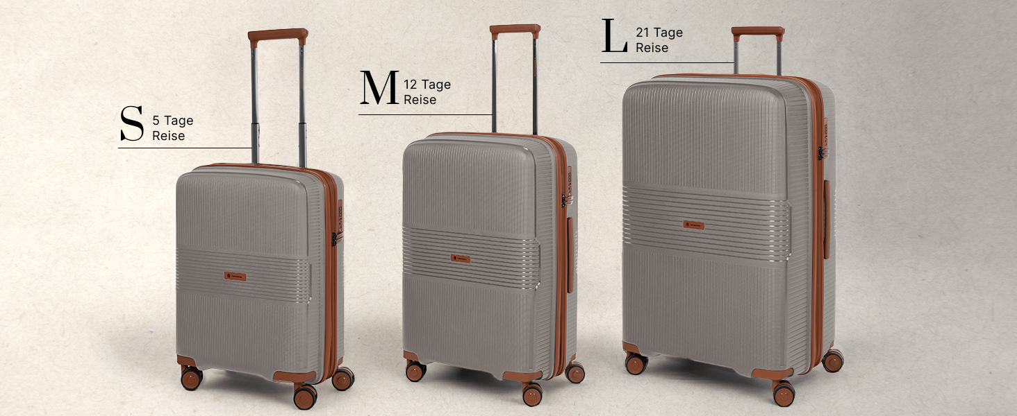 Набір валіз Cappuccino Eco Edition 3-в-1: розширювані, з TSA-замком та подвійними колесами