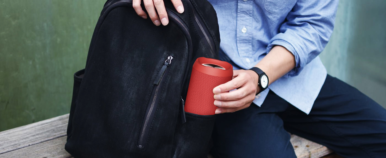 EDUPLINK Портативна Bluetooth колонка водонепроникна IPX7 бездротова (Зелена) Зелений вологозахищений динамік