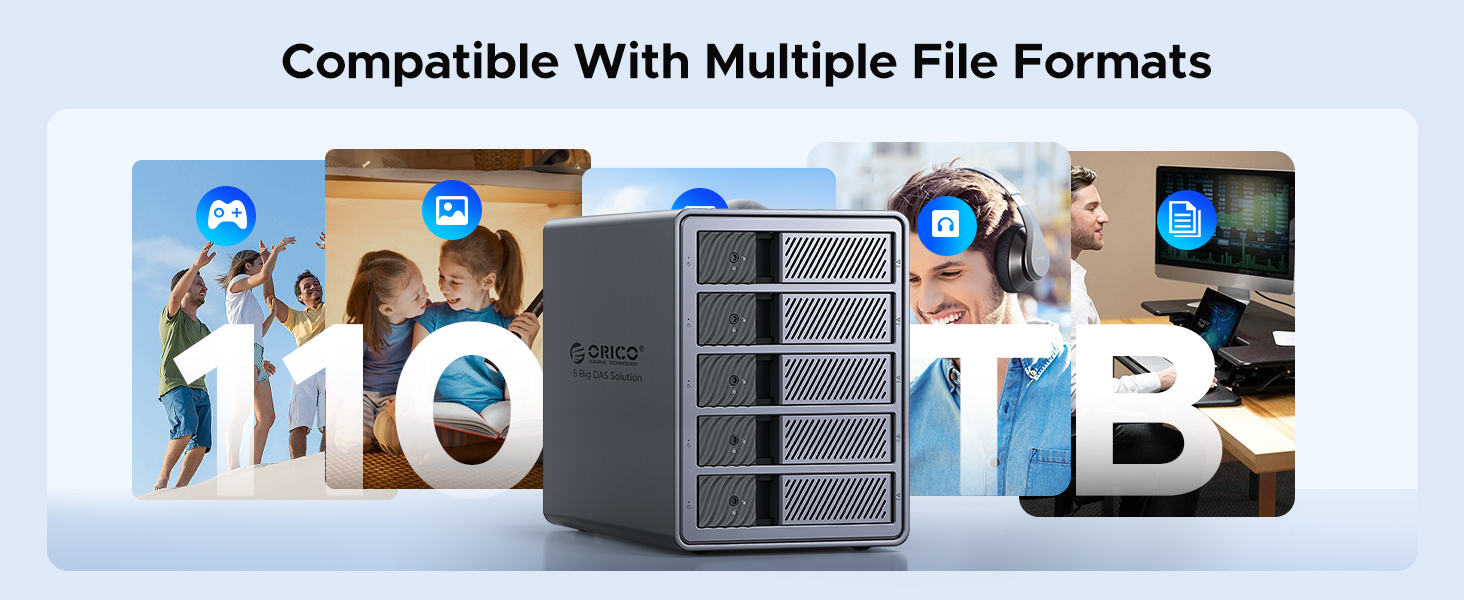 Зовнішній HDD-корпус ORICO 9858U3 для 5 жорстких дисків 3.5
